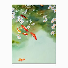 Koi Fish II Storybook Watercolour Canvas Print