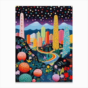 San Francisco, Illustration In The Style Of Pop Art 3 Canvas Print