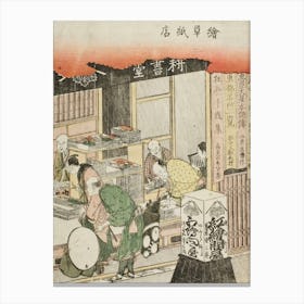 Print Shop By Katsushika Hokusai Canvas Print