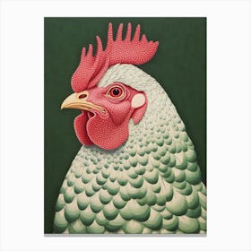 Ohara Koson Inspired Bird Painting Chicken 1 Canvas Print