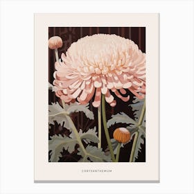 Flower Illustration Chrysanthemum 3 Poster Canvas Print