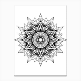 Deepness, mandala, geometric ornamental  Canvas Print