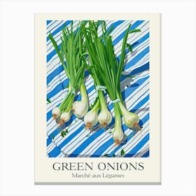 Marche Aux Legumes Green Onions Summer Illustration 4 Canvas Print