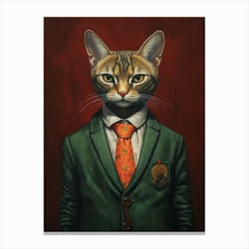 Gangster Cat Singapura 2 Canvas Print