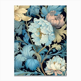 Wallpaper With Flowers Canvas Print