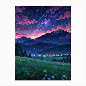 Night Sky Anime aesthetic 25 Canvas Print