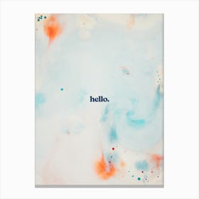 Hello - Minimal Gallery Wall Art Print Canvas Print