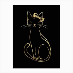 Gold Cat Canvas Print