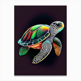 Olive Ridley Sea Turtle (Lepidochelys Olivacea), Sea Turtle Tattoo 1 Canvas Print