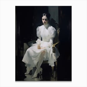 'The White Dress' Canvas Print