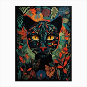 Cat In The Garden 1 Canvas Print