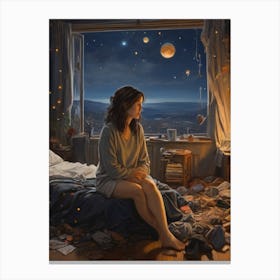 Girl In A Room Canvas Print