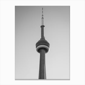CN Tower, Toronto | Black and White Photography 1 Canvas Print