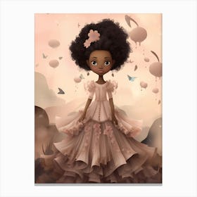 Afro girl Canvas Print