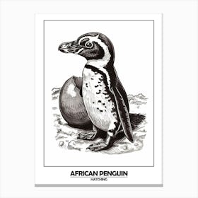 Penguin Hatching Poster 2 Canvas Print