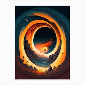 Wormhole Comic Space Space Canvas Print