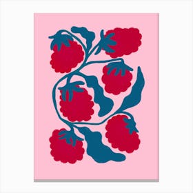 Raspberries Pink Canvas Print