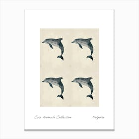 Cute Animals Collection Dolphin 2 Canvas Print