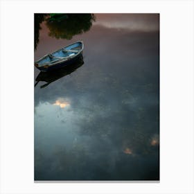 Lake Reflections At Sunset Canvas Print