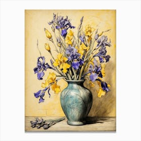 Iris In A Vase 1 Canvas Print