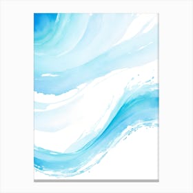 Blue Ocean Wave Watercolor Vertical Composition 151 Canvas Print