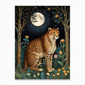 William Morris Cheetah In The Forest Canvas Print