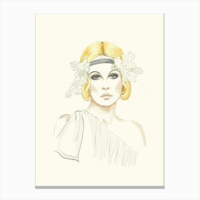 Twiggy Gypsy Woman fashion illustration Canvas Print