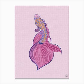 Goldfish With Purple Tones Canvas Print