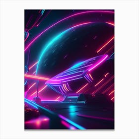 Cosmic Ray Neon Nights Space Canvas Print
