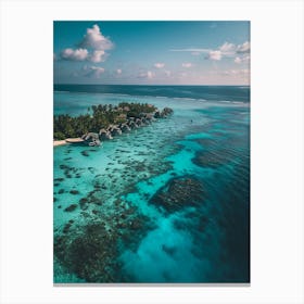 Aerial View Of A Tropical Island 2 Canvas Print