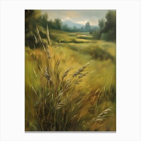 Wild grass, old oil painting,Colorado Arts, Vermont Arts,Montana Arts,Alaska Arts3 Canvas Print