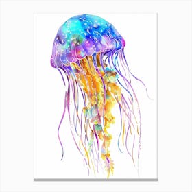 Jellyfish Colourful Watercolour 3 Canvas Print