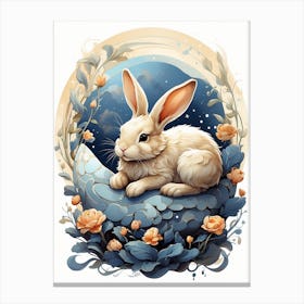 Bunny Painting Canvas Print