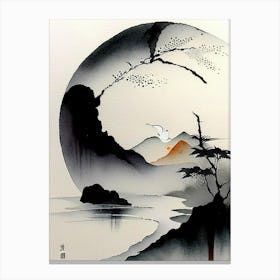 Landscapes 1 Yin And Yang Japanese Ink Canvas Print