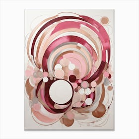 Pink Circles Canvas Print