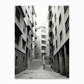Girona, Spain, Black And White Photography 3 Canvas Print