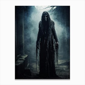 Ancient Health Frightened Daemon Human Rip Costume Scarey Afraid Invisible Evil Spook Ma (17) Canvas Print