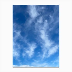 Blue Sky With Clouds 1 Canvas Print