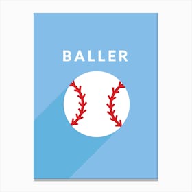 Baller Baseball Canvas Print