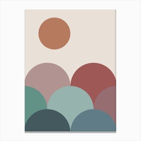 Sun And Circles Canvas Print