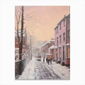 Dreamy Winter Painting Nottingham United Kingdom 4 Canvas Print