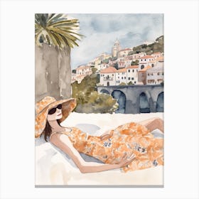 Lounging In Amalfi Canvas Print