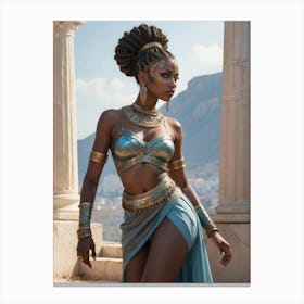 Beautiful And Sexy African American Princess 16 Canvas Print