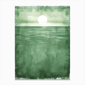 Green Seascape Canvas Print