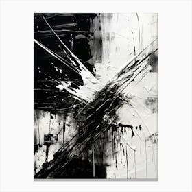Resilience Abstract Black And White 1 Canvas Print