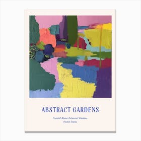 Colourful Gardens Coastal Maine Botanical Gardens Usa 1 Blue Poster Canvas Print