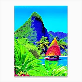 Nuku Hiva French Polynesia Pop Art Photography Tropical Destination Canvas Print
