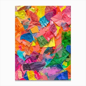 Collage Of Colorful Paper Canvas Print