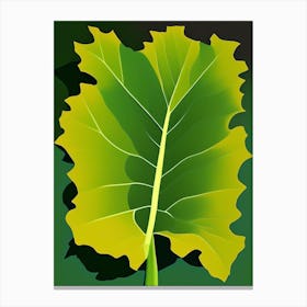 Wild Mustard Leaf Vibrant Inspired Canvas Print