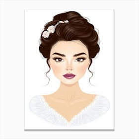 Portrait Of A Bride Canvas Print